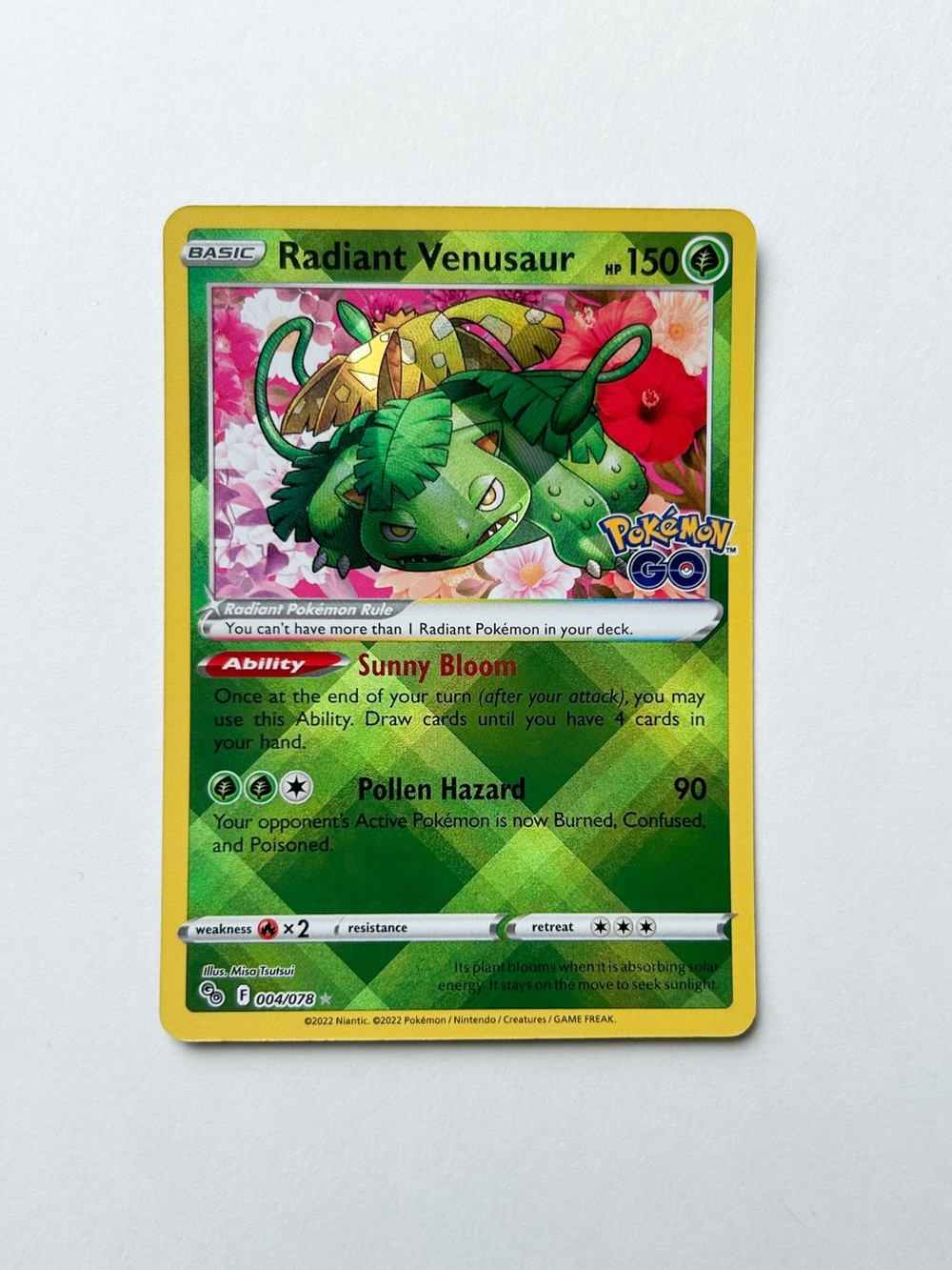 Radiant Venusaur Pokémon card